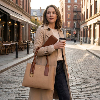 Vegan Leather Tote Handbag Set with Wallet | BAGGO by BRIKLYN