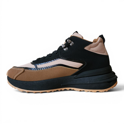 Soviet Mens Bogey Mid-Cut Sneaker – Tan/Black