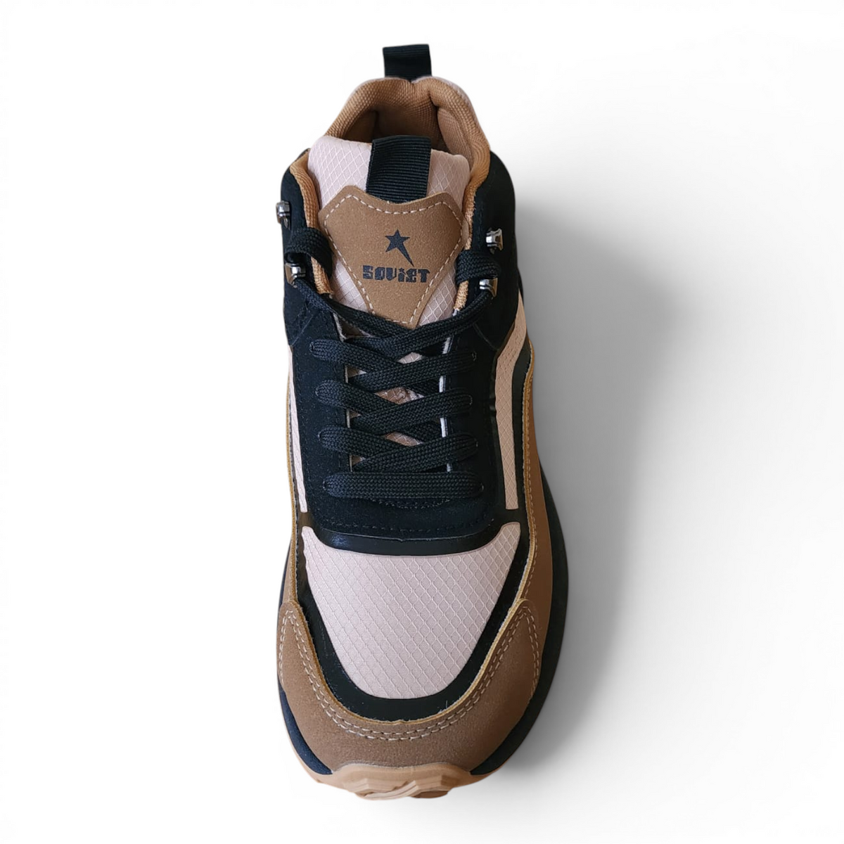 Soviet Mens Bogey Mid-Cut Sneaker – Tan/Black
