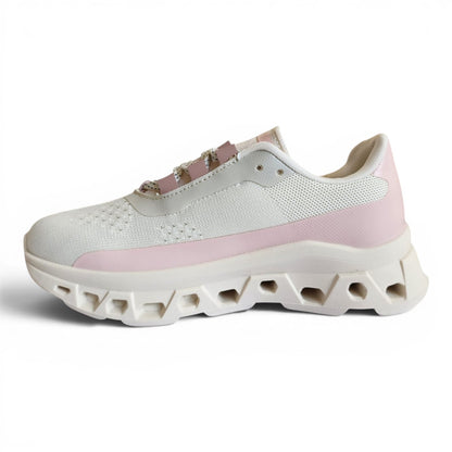 Women's Performance Athletic Sneakers – Cream & Blush Pink