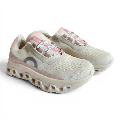 Women's Performance Athletic Sneakers – Cream & Blush Pink
