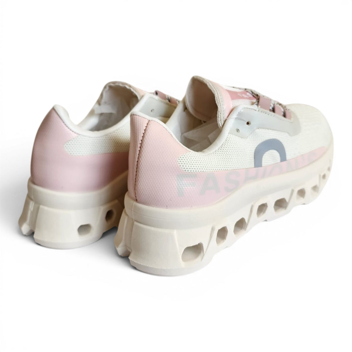 Women's Performance Athletic Sneakers – Cream & Blush Pink