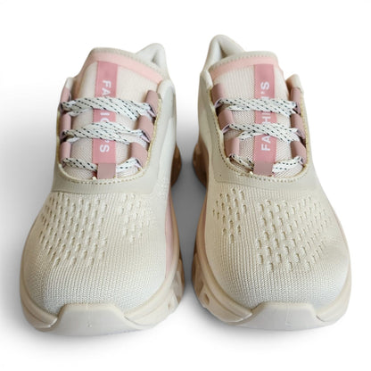 Women's Performance Athletic Sneakers – Cream & Blush Pink