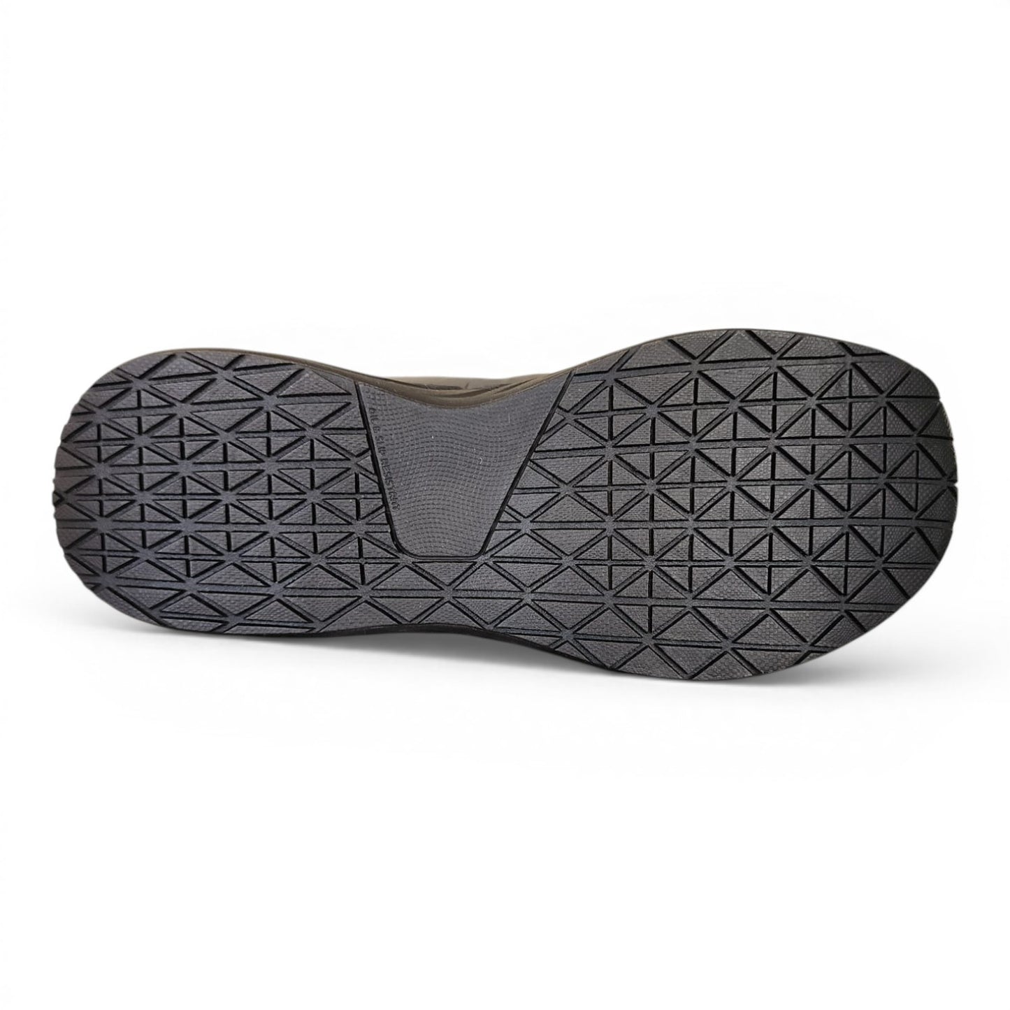 BRIKLYN all-black athletic shoes with a geometric tread pattern on the outsole for grip.