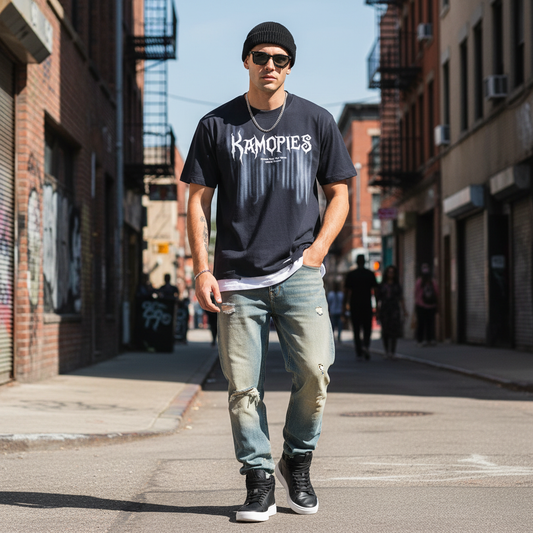 Kamopies Black Tee - Urban Street Lifestyle