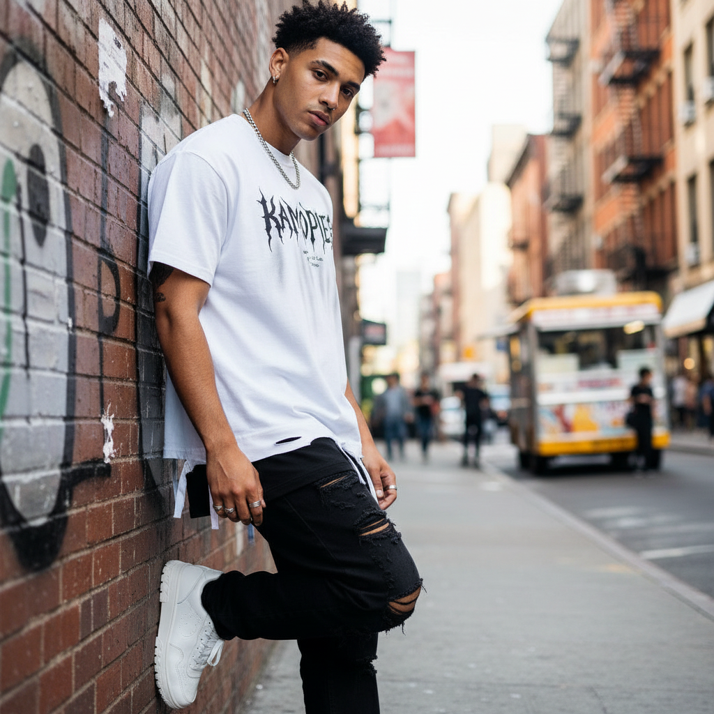 Kamopies White Tee - Urban Street Lifestyle