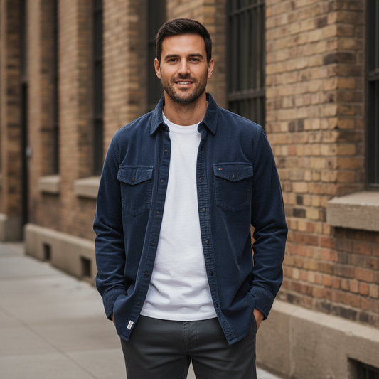 Corduroy Long Sleeve Button Up Shirt